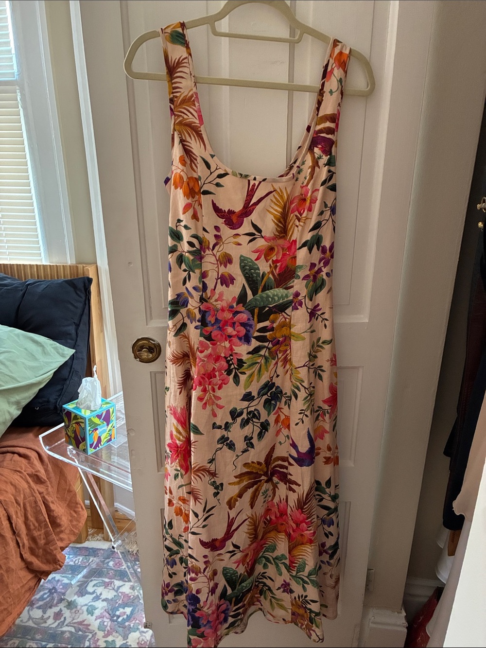 Floral bird of paradise Zimmermann dress. 100% linen!